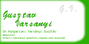 gusztav varsanyi business card